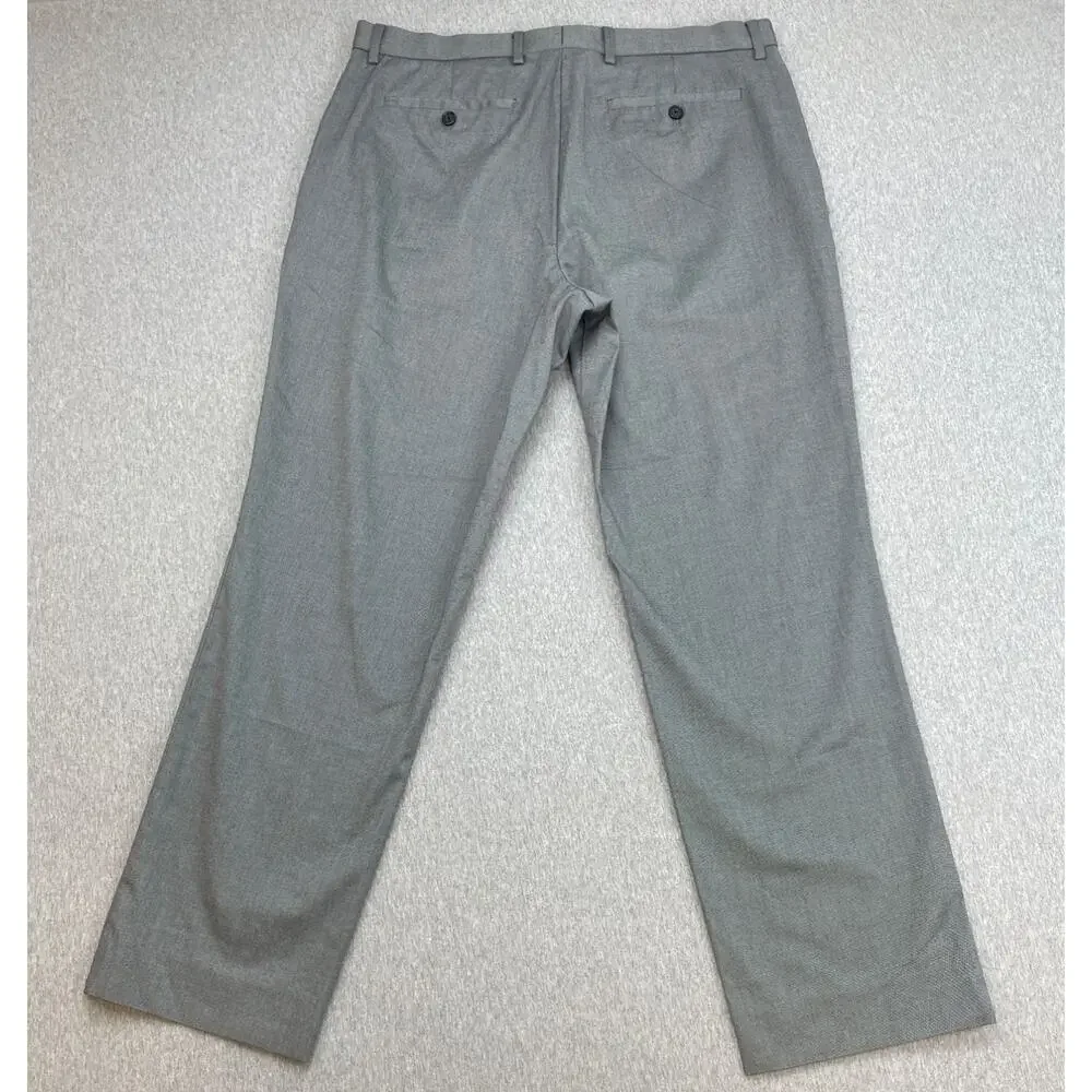 Banana Republic Pants Mens 36 x 32 Gray Cotton Blend Stretch Slim Fit Flat Front